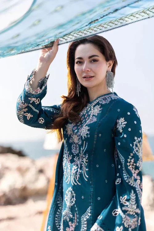 Embroidered Luxury Lawn Unstitched 3Pc | 1037