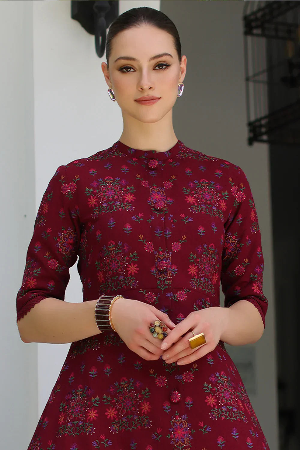 Embroidered Luxury Lawn Unstitched 3Pc | 5012