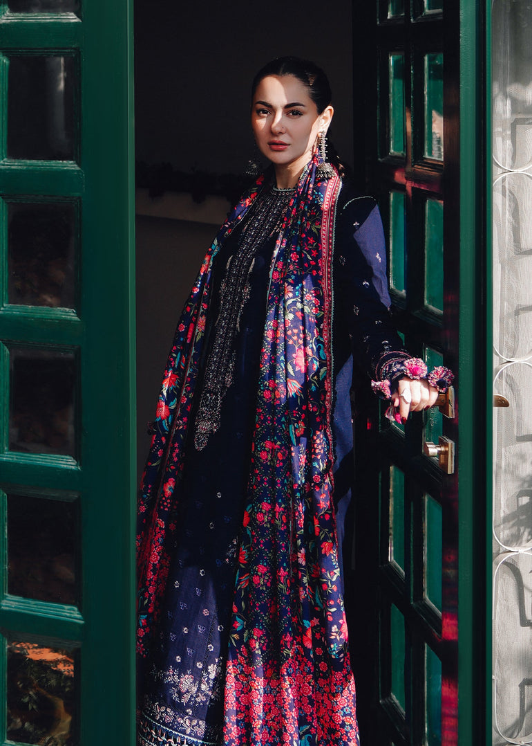 Embroidered Luxury Lawn Unstitched 3Pc | 1051