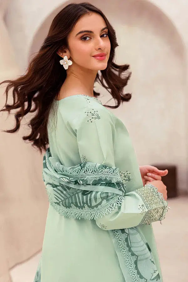 Embroidered Luxury Lawn Unstitched 3Pc | 1079