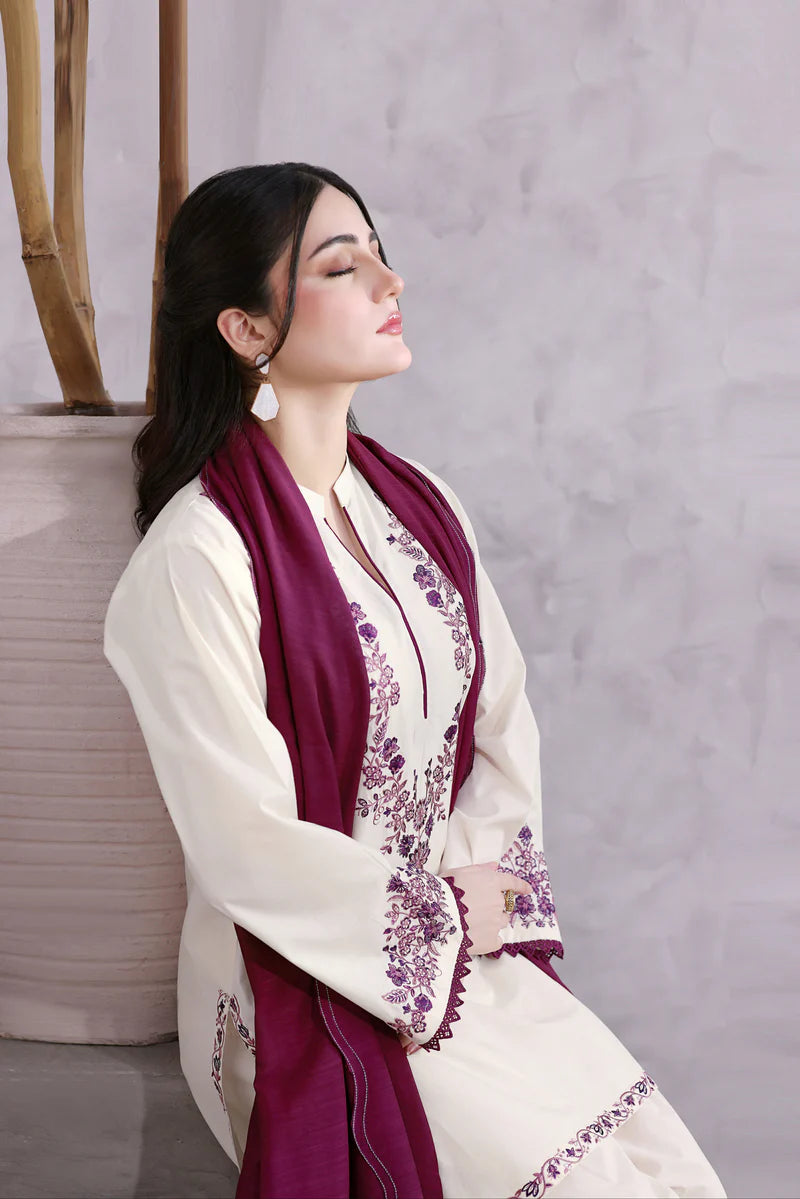 3PC Lawn Shirt With EMBROIDERY Dupatta NQ-1105