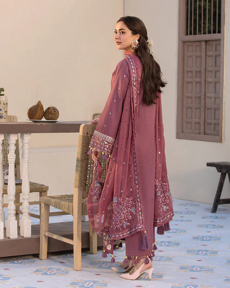 JADE - 3PC LAWN EMBROIDERED SHIRT WITH CHIFFON EMBROIDERED DUPATTA AND TROUSER LC-7065