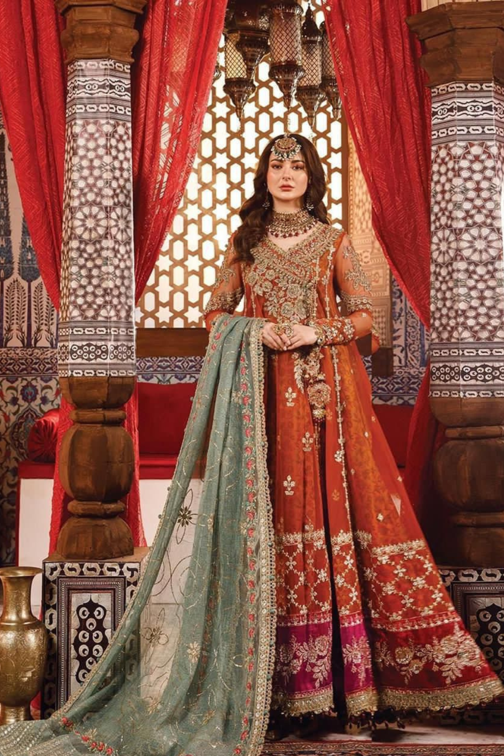 EMBROIDERED 3PC SILK DRESS WITH CHIFFON EMBROIDERED DUPATTA IR5033