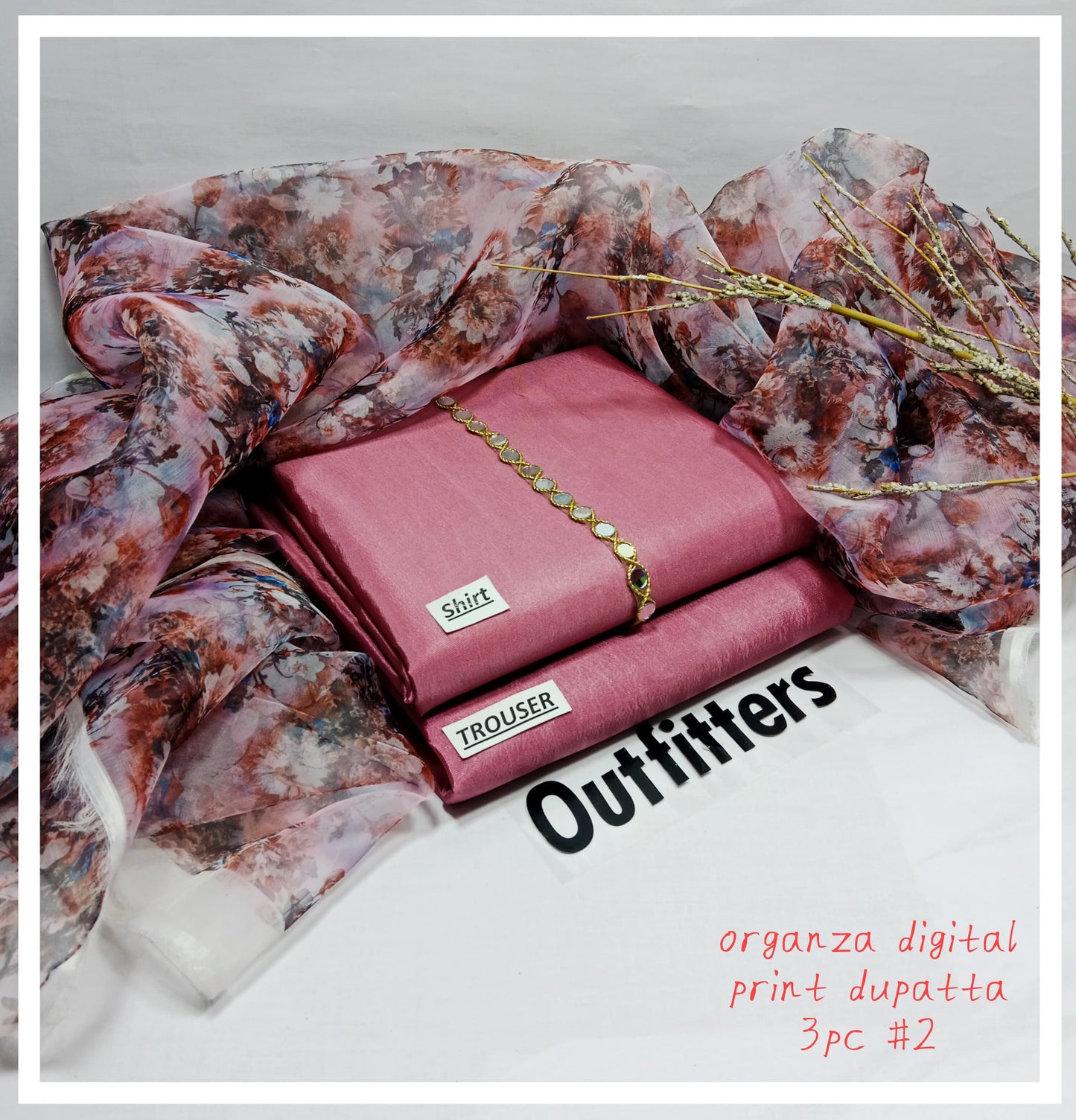 ORGANZA DUPATTA DIGITAL PRINT 3PC KS-5001