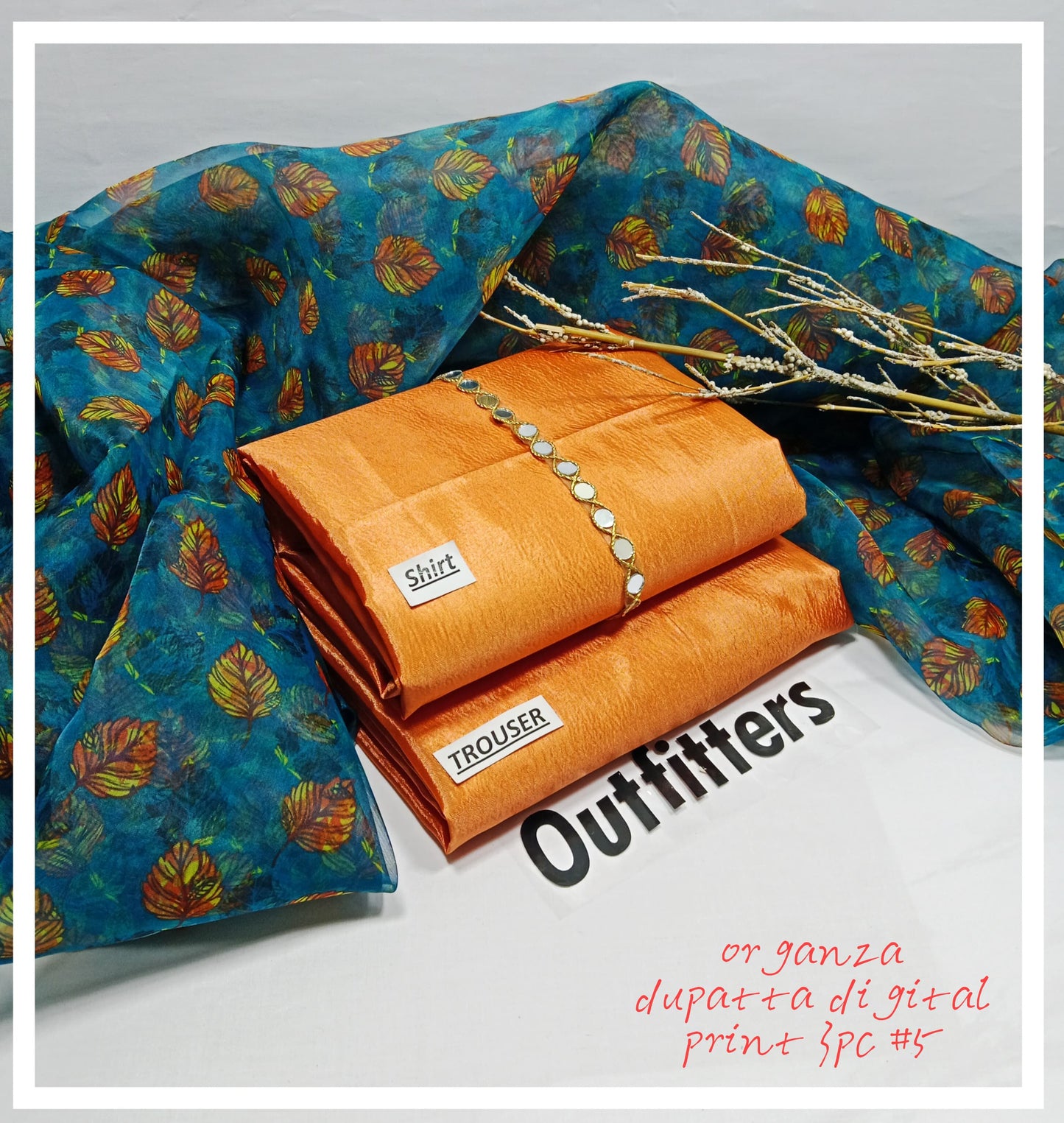 ORGANZA DUPATTA DIGITAL PRINT 3PC KS-5003