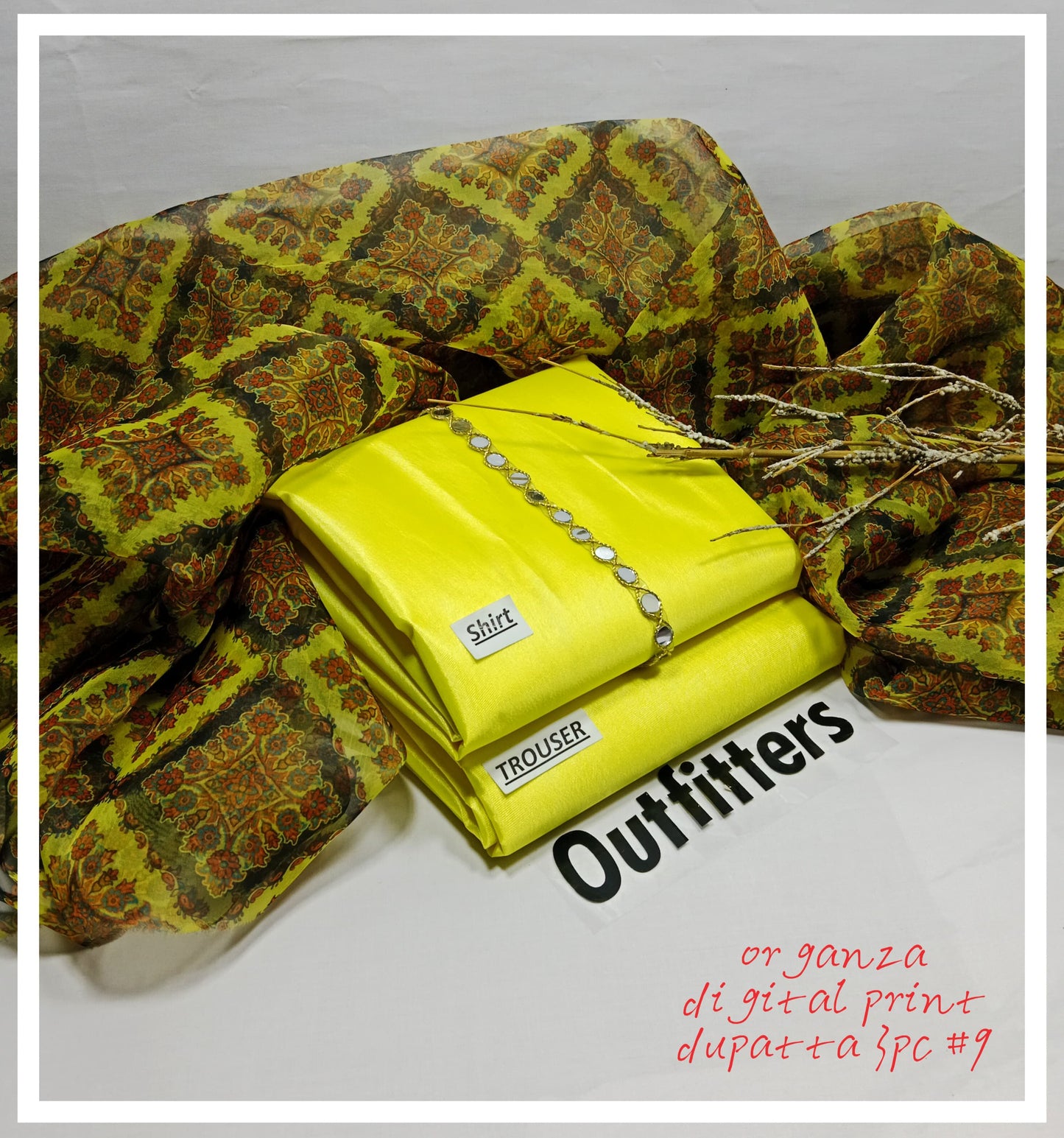 ORGANZA DUPATTA DIGITAL PRINT 3PC KS-5009