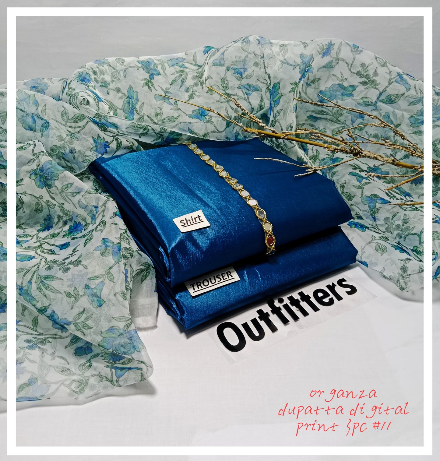 ORGANZA DUPATTA DIGITAL PRINT 3PC KS-5012