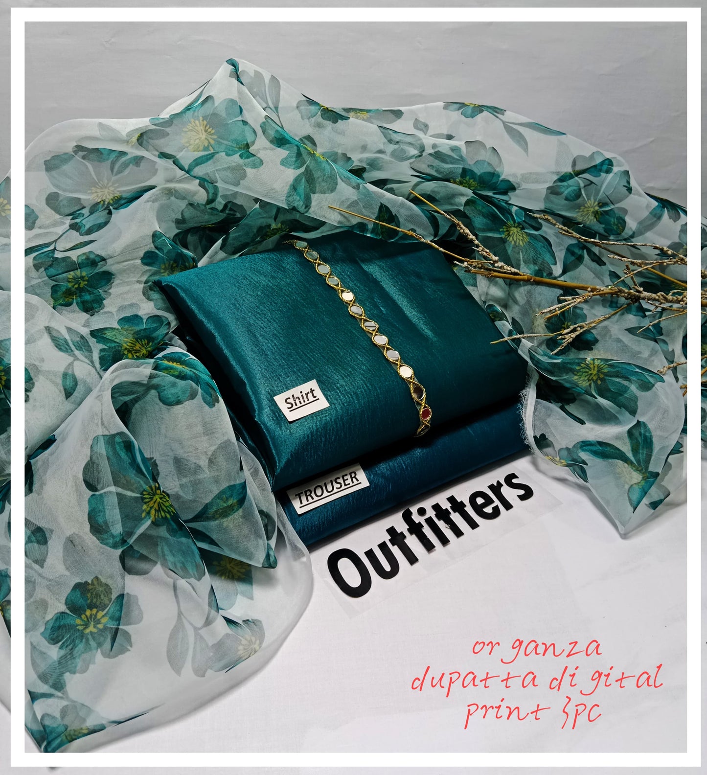 ORGANZA DUPATTA DIGITAL PRINT 3PC KS-5010