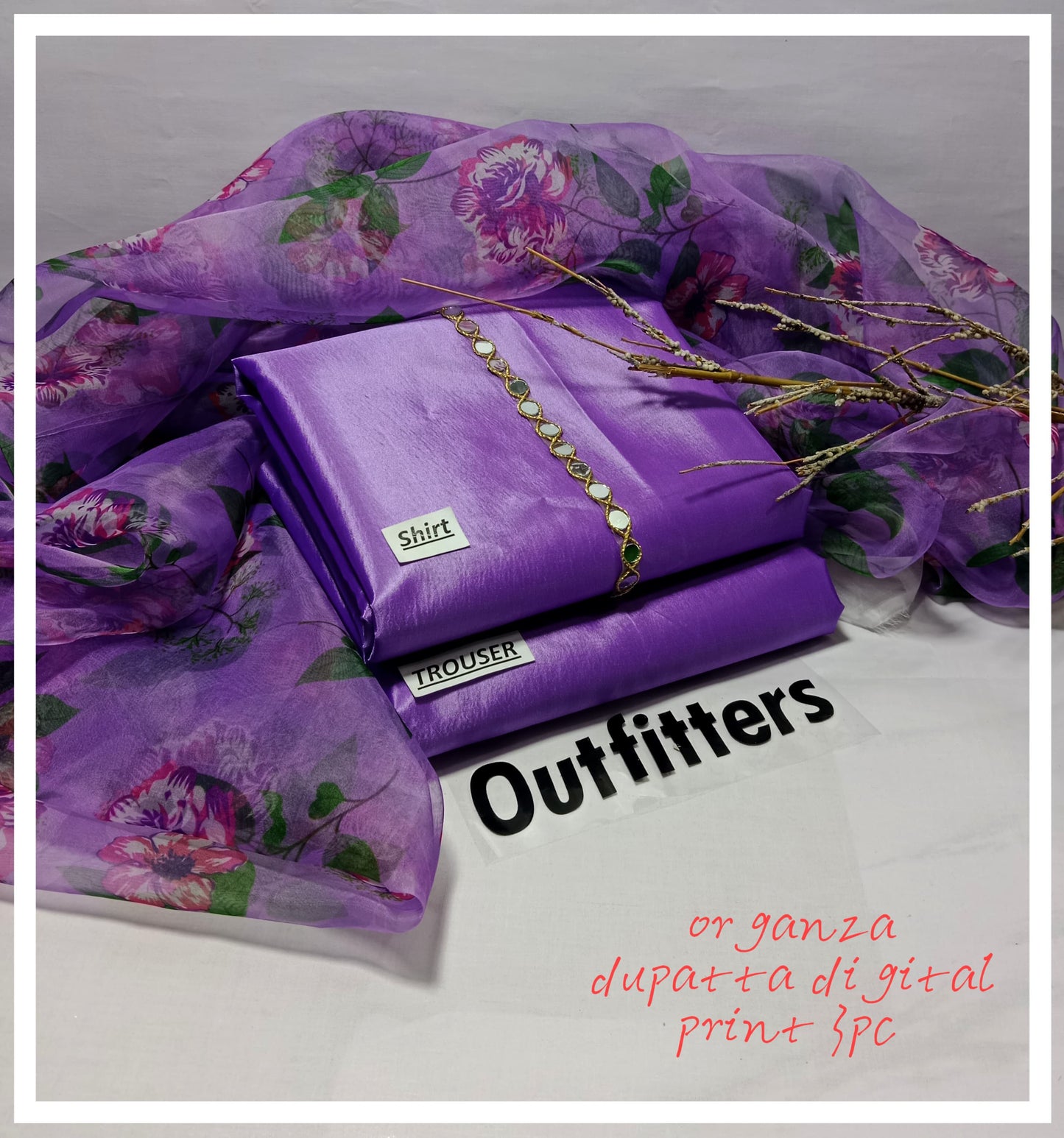 ORGANZA DUPATTA DIGITAL PRINT 3PC KS-5013