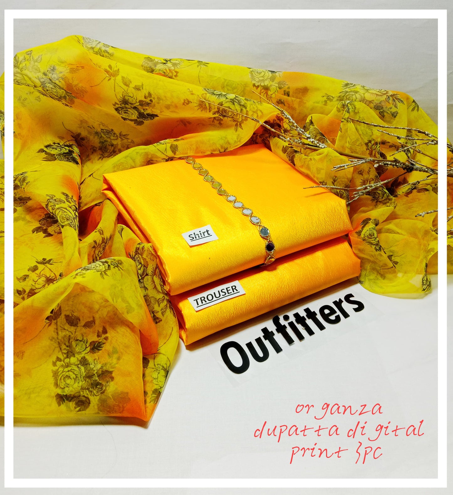 ORGANZA DUPATTA DIGITAL PRINT 3PC KS-5017