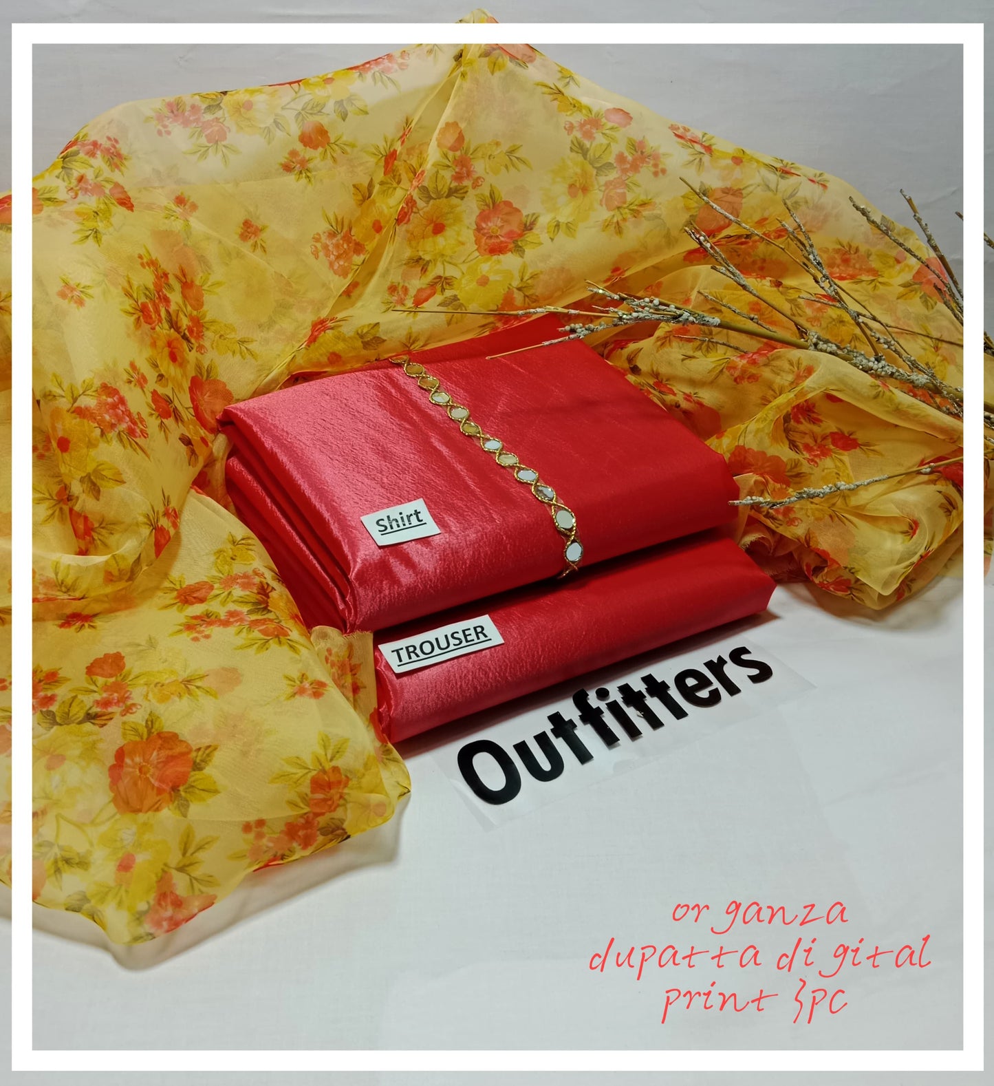 ORGANZA DUPATTA DIGITAL PRINT 3PC KS-5015