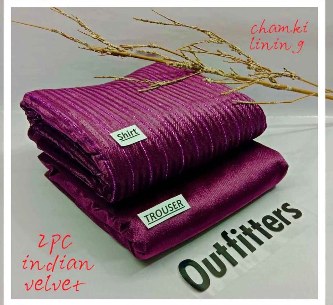 STAR INDIAN CHAMKI LINING OUTFITTER VALVET 2PC VL-9070