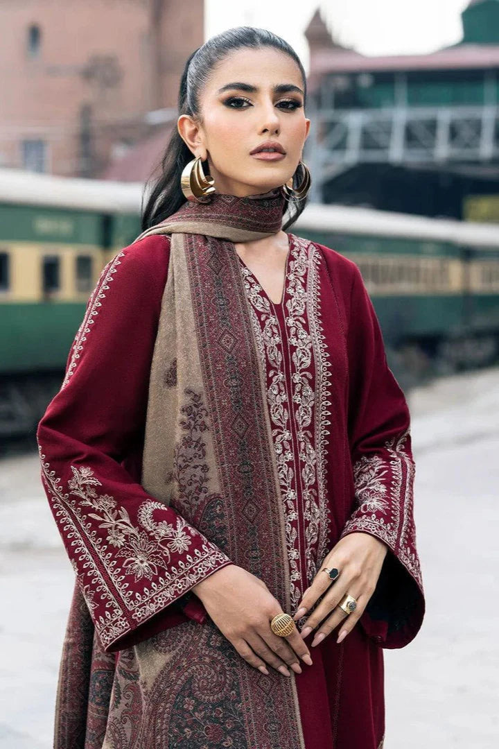 GRACE - 3PC Dhanak Embroidered Suit DN-2092