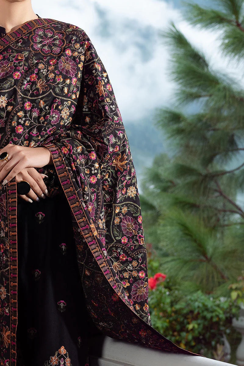 BAREEZE 3PC DHANAK EMBROIDERED SHIRT WITH DHANAK SHAWL AND TROUSER DN-2017