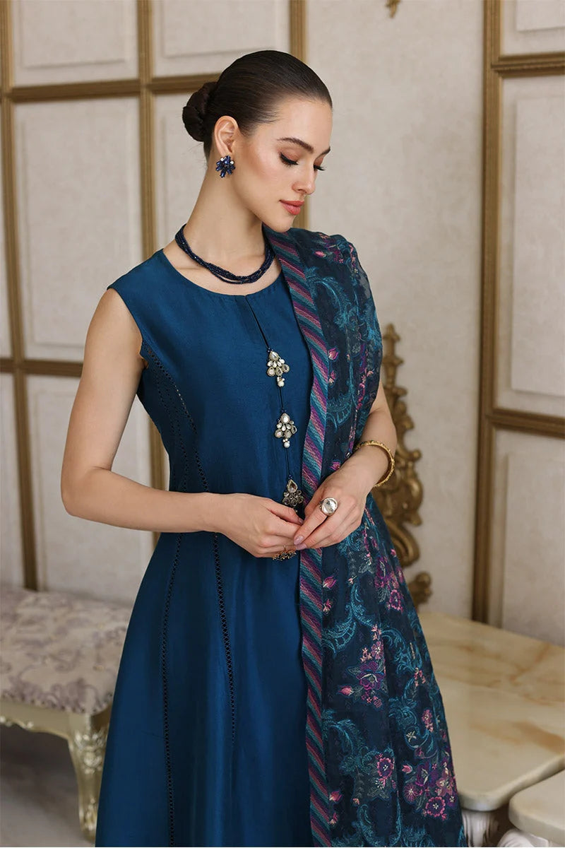 BAREEZE 3PC DHANAK EMBROIDERED SHIRT WITH DHANAK SHAWL AND TROUSER DN-2020
