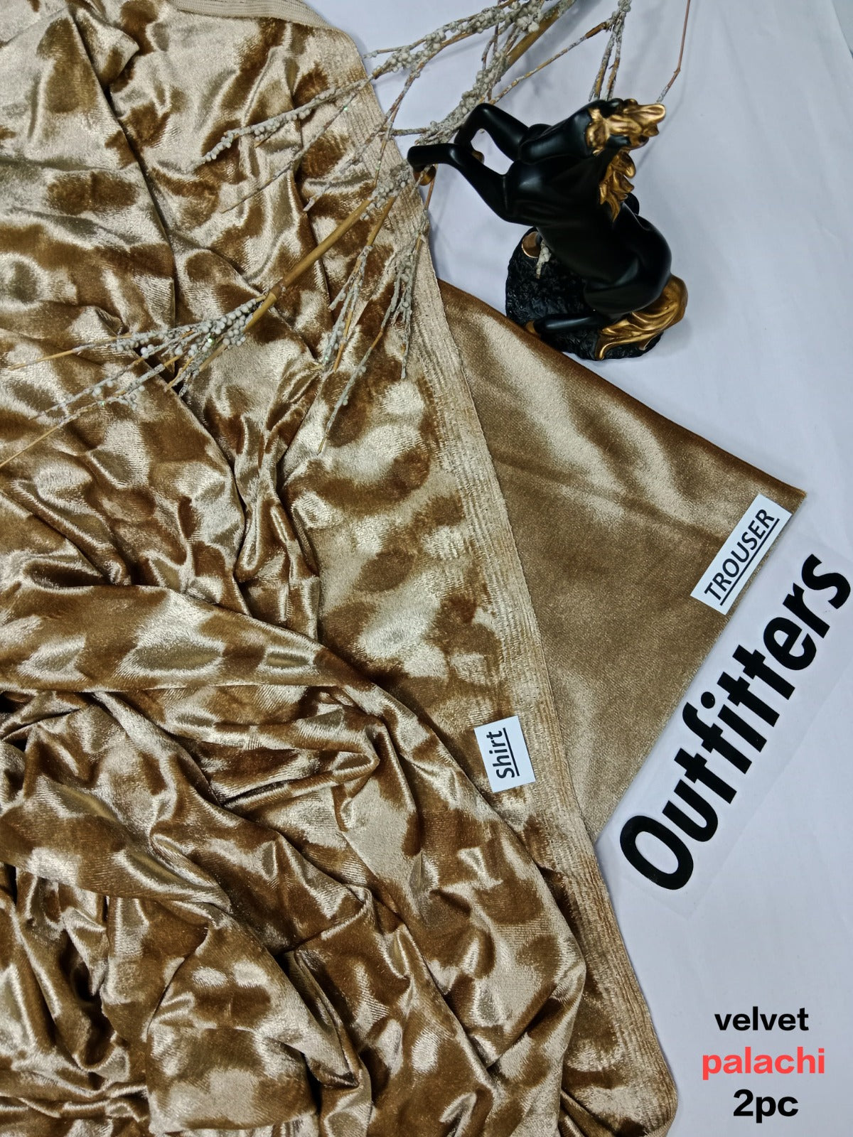 OUTFITTERS SHINING PLACHI-VALVET 2PC VL-9028