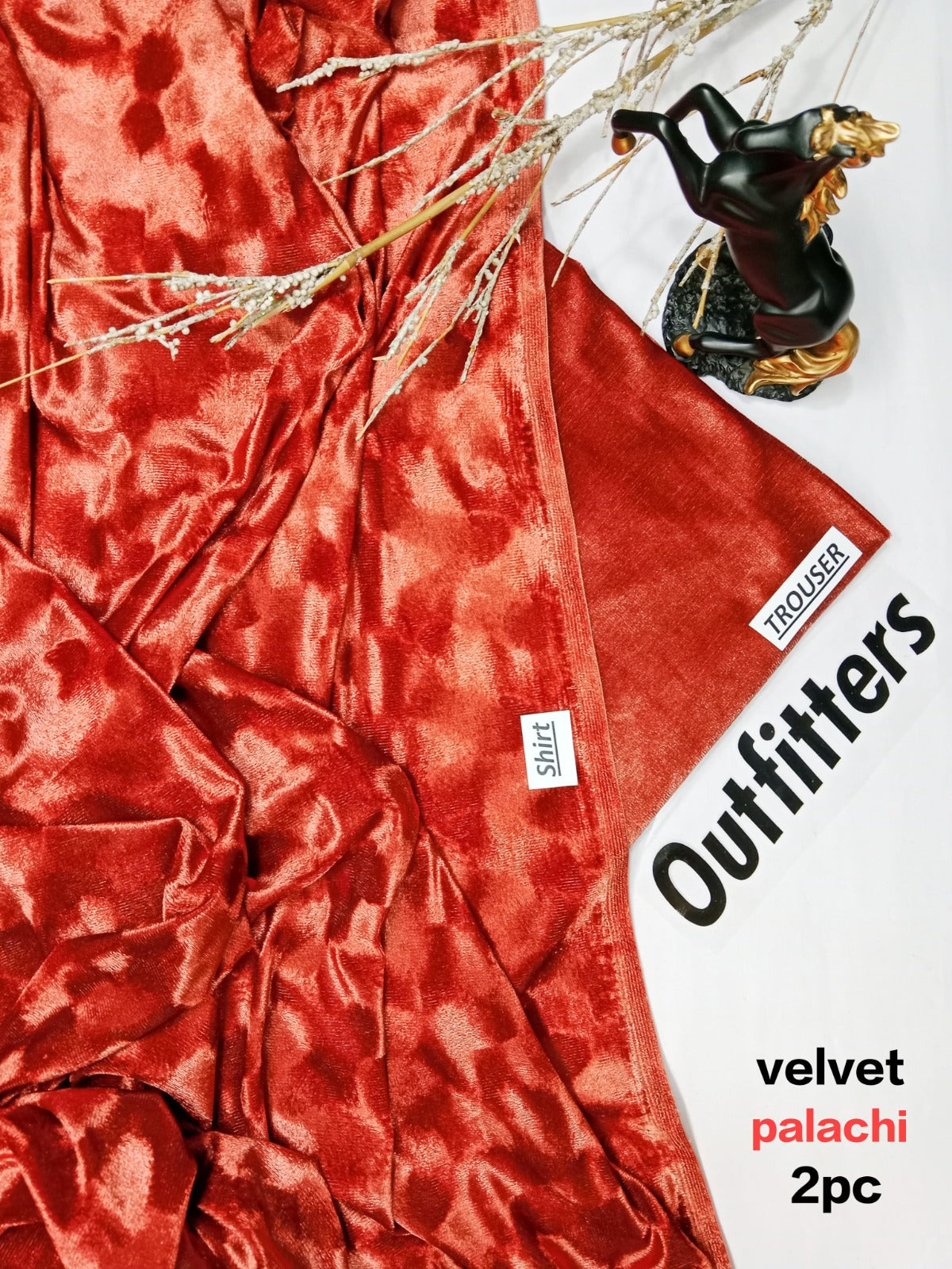 OUTFITTERS SHINING PLACHI-VALVET 2PC VL-9021