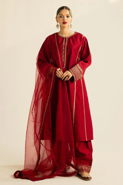 Embroidered Luxury Lawn Unstitched 3Pc | 1052