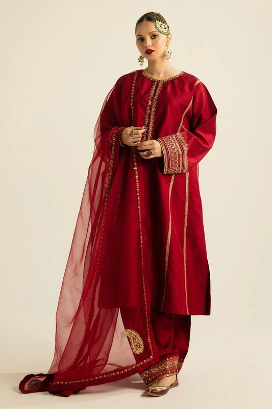 Embroidered Luxury Lawn Unstitched 3Pc | 1052