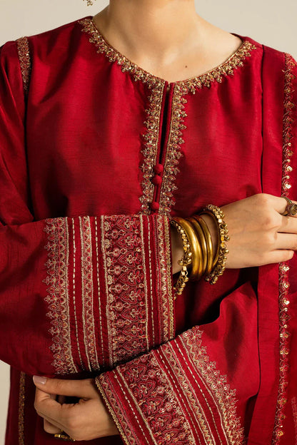 Embroidered Luxury Lawn Unstitched 3Pc | 1052