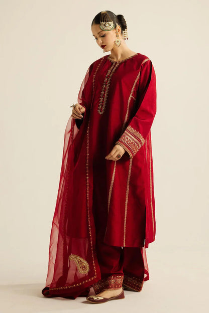 Embroidered Luxury Lawn Unstitched 3Pc | 1052