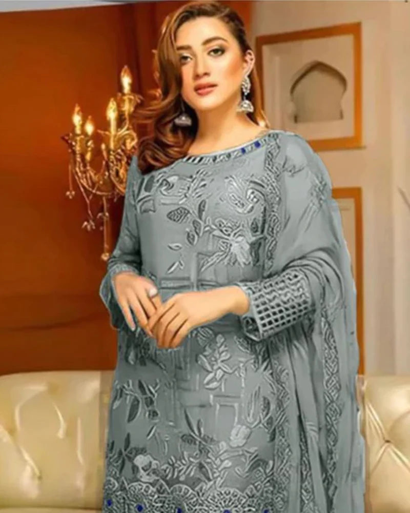 Lawn 3PC Embroidered SM-194