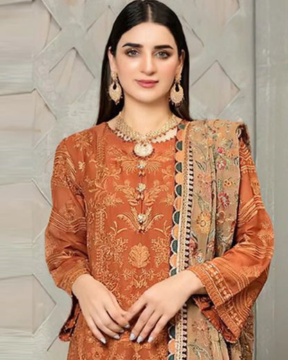 Lawn 3PC Embroidered SM-195