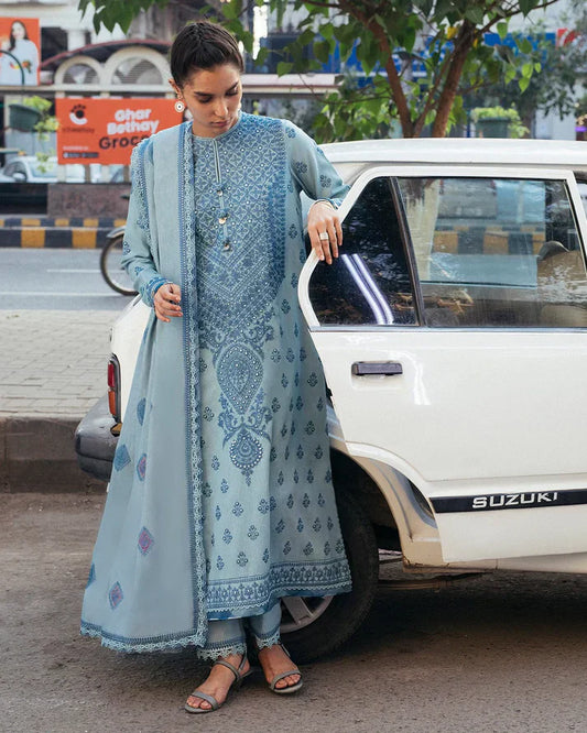 PREMIUM LAWN 3PC EMBROIDERED DRESS EMBROIDERED DUPATTA | 1020