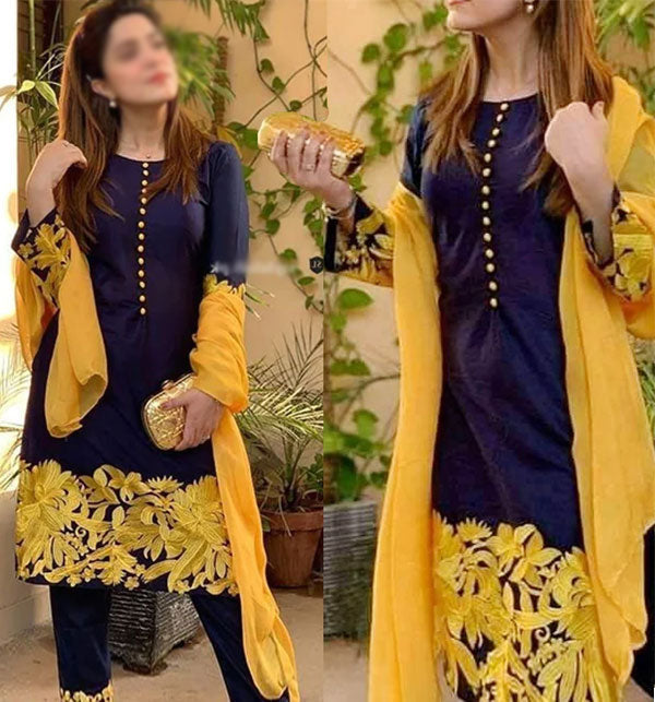 Lawn 3PC Embroidered SM-187