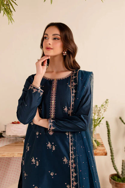 Embroidered Luxury Lawn Unstitched 3Pc | 1024