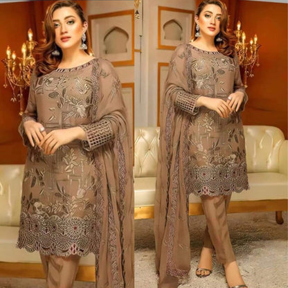 3PC Lawn Embroidered SM-235