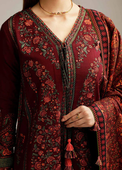 Embroidered Luxury Lawn Unstitched 3Pc | 1058