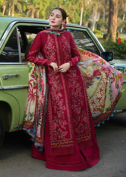 Embroidered Luxury Lawn Unstitched 3Pc | 1000