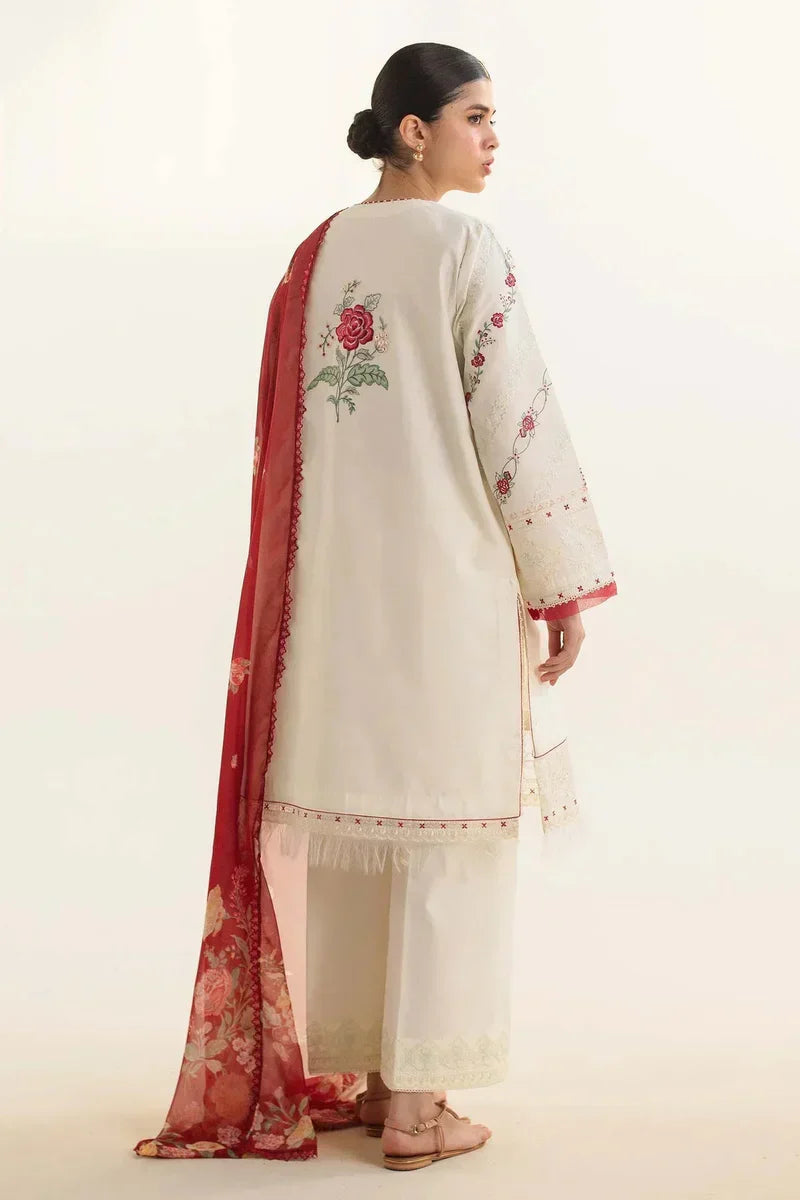Embroidered Luxury Lawn Unstitched 3Pc | 1023