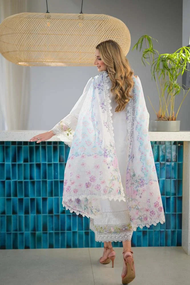 Embroidered Luxury Lawn Unstitched 3Pc | 1031