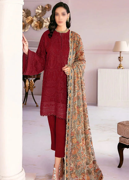 3PC Lawn Embroidered SM-233