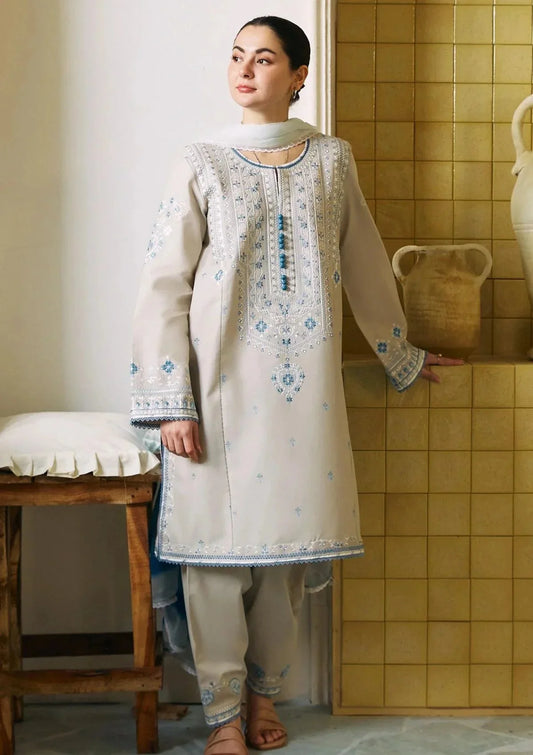 Embroidered Luxury Lawn Unstitched 3Pc | 1032