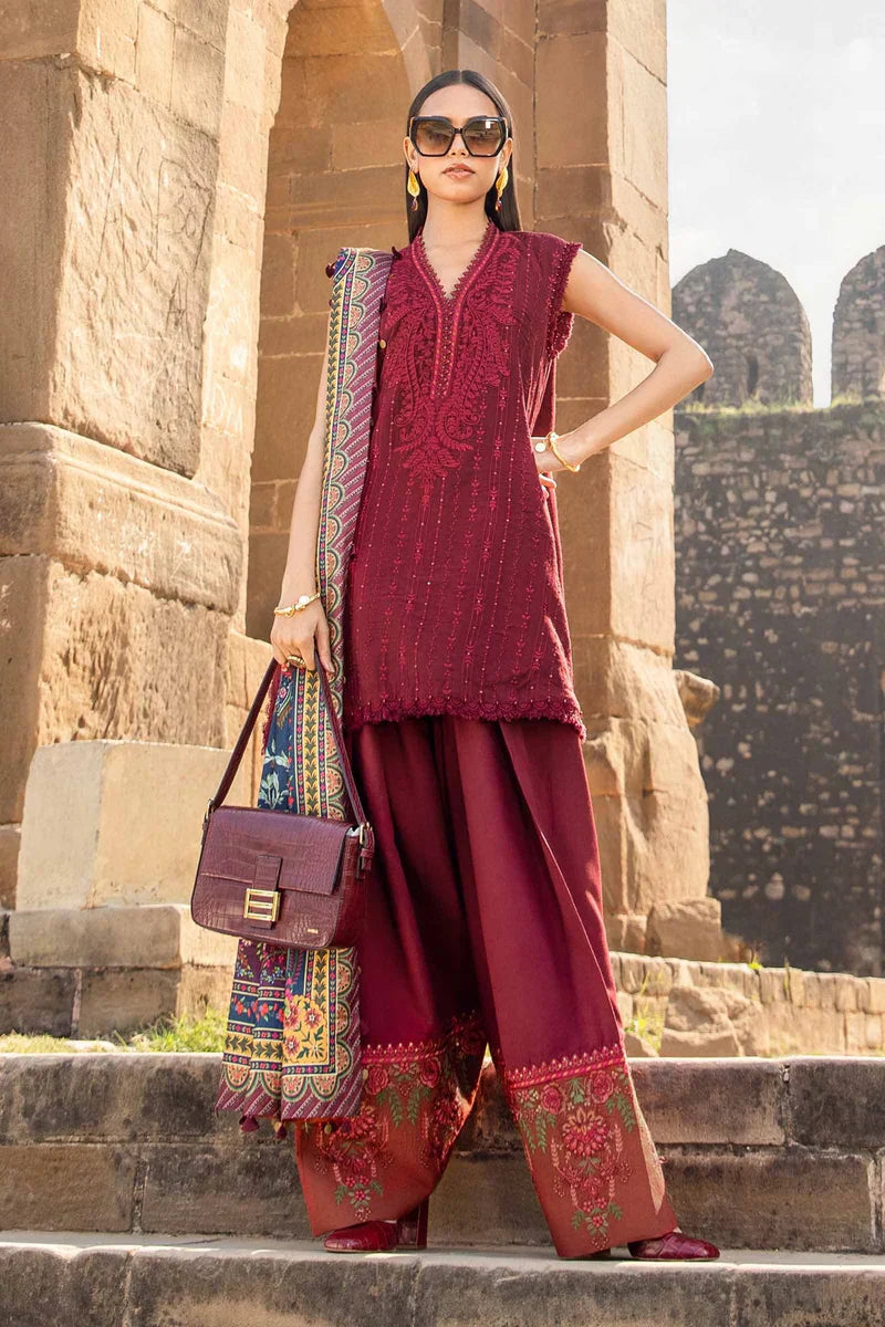 Embroidered Luxury Lawn Unstitched 3Pc | 1048