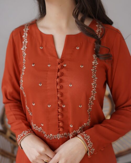 Ginger Dhanak Heavy 3pc Emboidery SM-1036