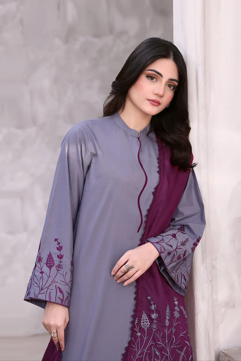 3PC Lawn Shirt With EMBROIDERY Dupatta NQ-1106