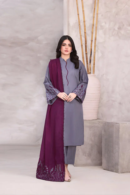 3PC Lawn Shirt With EMBROIDERY Dupatta NQ-1106