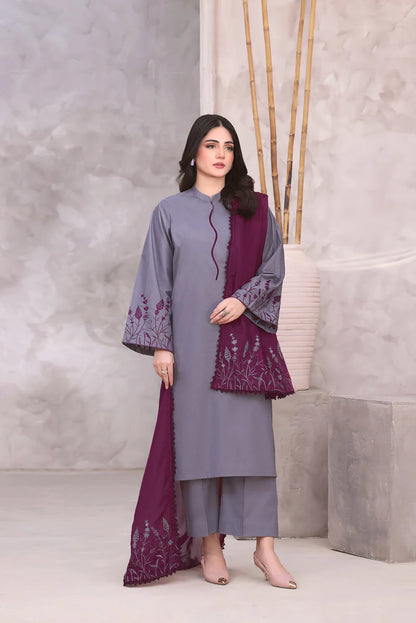 3PC Lawn Shirt With EMBROIDERY Dupatta NQ-1106