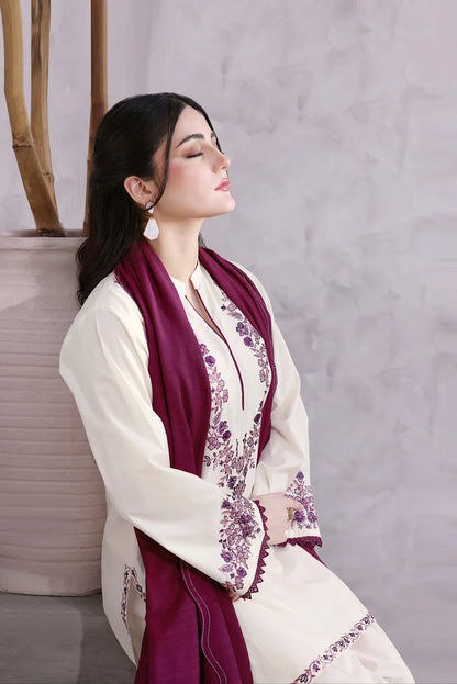 3PC Lawn Shirt With EMBROIDERY Dupatta NQ-1105