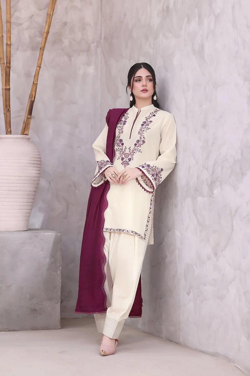 3PC Lawn Shirt With EMBROIDERY Dupatta NQ-1105