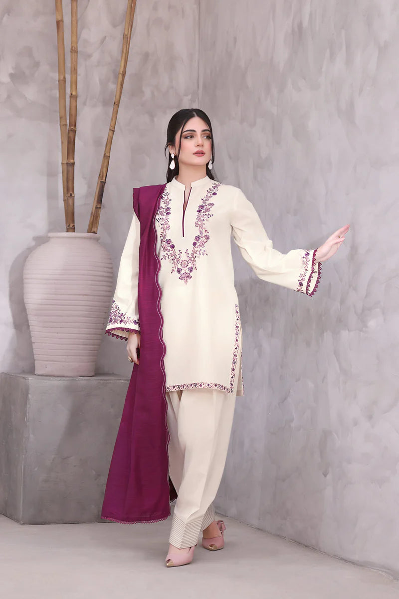 3PC Lawn Shirt With EMBROIDERY Dupatta NQ-1105