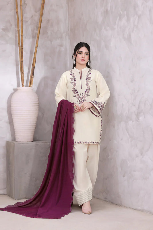 3PC Lawn Shirt With EMBROIDERY Dupatta NQ-1105