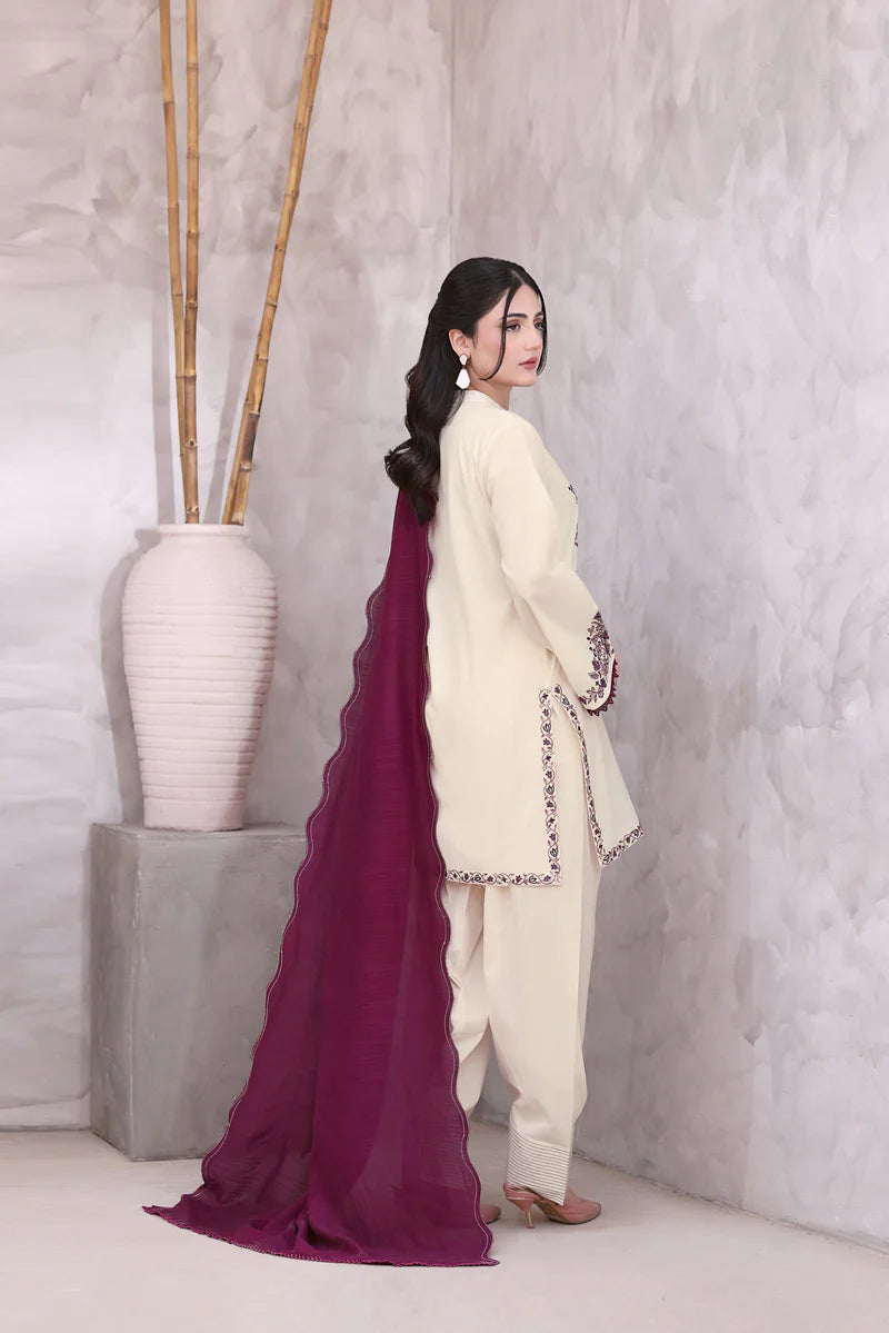 3PC Lawn Shirt With EMBROIDERY Dupatta NQ-1105