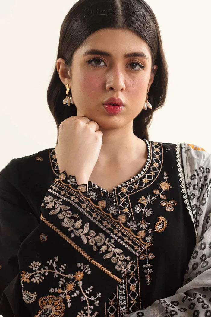 Embroidered Luxury Lawn Unstitched 3Pc | 1002