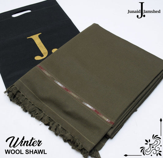 J. Wool Blend Men Shawl GREEN SH-1206