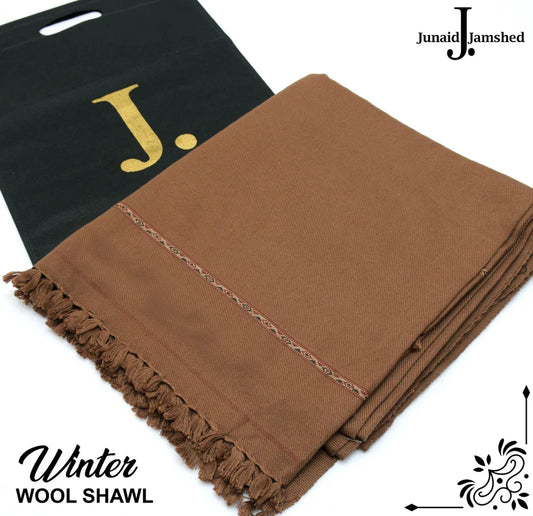 J. Wool Blend Men Shawl BROWN SH-1201